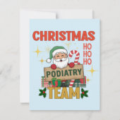 Kerstmis Podiatry Team - Feestelijke Voetverzorgin Bedankkaart (Voorkant)