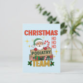 Kerstmis Podiatry Team - Feestelijke Voetverzorgin Bedankkaart (Staand voorkant)