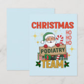 Kerstmis Podiatry Team - Feestelijke Voetverzorgin Bedankkaart (Voorkant / Achterkant)