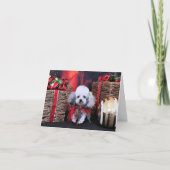 Kerstmis - Poedel - Lilly Feestdagen Kaart (Voorkant)