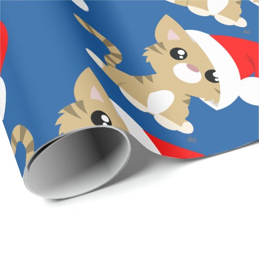 Kerstmis poes cadeaupapier (Rol Hoek)