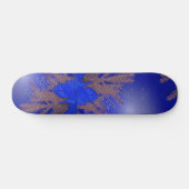Kerstmis Poinsettia Blue I Skateboard (Horizontaal)