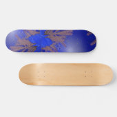 Kerstmis Poinsettia Blue I Skateboard (Horizontaal)