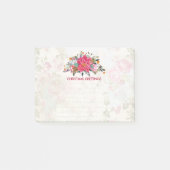 Kerstmis Poinsettia Bouquet over  collage Post-it® Notes (Voorkant)