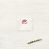 Kerstmis Poinsettia Bouquet over  collage Post-it® Notes (Op bureau)