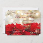 Kerstmis, Poinsettia, CorporateKerstparty Kaart (Voorkant)