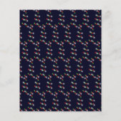 Kerstmis Poinsettia-diner nodigt Red BLUE Gold uit (Achterkant)