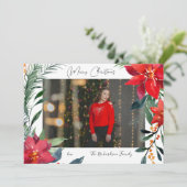 Kerstmis Poinsettia Foto (Staand voorkant)