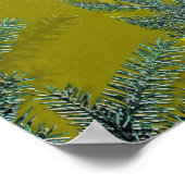 Kerstmis Poinsettia Gold Blisse Poster (Hoek)