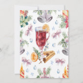 Kerstmis, Poinsettia Gold Bridesmaids Luncheon Kaart (Achterkant)