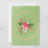 Kerstmis, Poinsettia Gold Bridesmaids Luncheon Kaart (Achterkant)