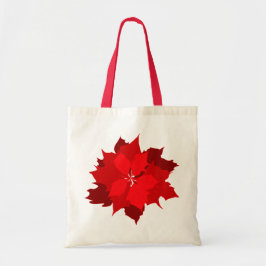 Kerstmis poinsettia grafische seizoensgebonden boo tote bag