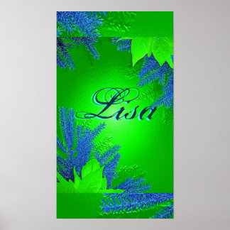 Kerstmis Poinsettia Green Lisa I Poster