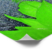 Kerstmis Poinsettia Green Lisa III Poster (Hoek)