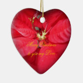 Kerstmis Poinsettia Heart Ornament (Rechts)