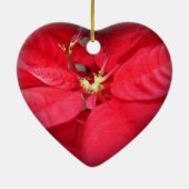 Kerstmis Poinsettia Heart Ornament (Achterkant)