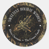 Kerstmis Poinsettia Homemade Food Holiday Baking Ronde Sticker (Voorkant)