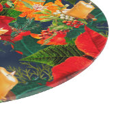 Kerstmis, poinsettia, kaarsen, feestjes, mistletoe snijplank (Hoek)