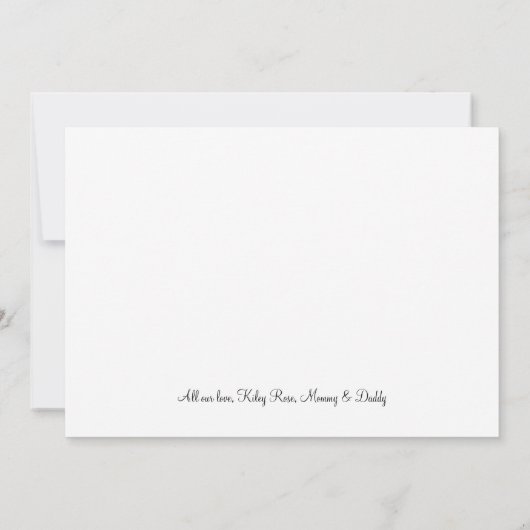 Kerstmis Poinsettia Kleine Herten Verjaardagsfeest Bedankkaart (Achterkant)