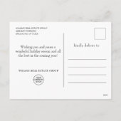 Kerstmis Poinsettia Mistletoe Corporate Groet Feestdagenkaart (Achterkant)