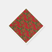 Kerstmis-Poinsettia-PAPER PARTIJ NAPKINS-Red Servetten (Hoek)
