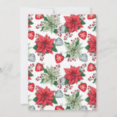 Kerstmis Poinsettia Patter Kaart (Achterkant)
