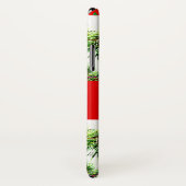 Kerstmis Poinsettia Pattern iPhone X Hoesje (Achterkant / rechts)