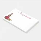 Kerstmis Poinsettia Post-It Notes (Schuin)