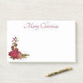 Kerstmis Poinsettia Post-It Notes (Op bureau)