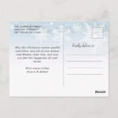 Kerstmis Poinsettia Rustic Photo Holiday Greep Briefkaart (Achterkant)