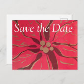 Kerstmis Poinsettia - sla het Briefkaart Datum op (Voorkant / Achterkant)