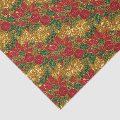 Kerstmis, Poinsettia-TISSUE WRAP PAPIER, Gold Tissuepapier (Detail)