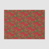 Kerstmis, Poinsettia-TISSUE WRAP PAPIER, rood Tissuepapier (Voorkant)