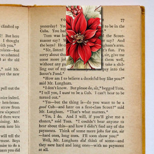 Kerstmis Poinsettia Vouwen Bladwijzer Bookmarkers Visitekaartje
