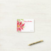 Kerstmis Poinsettia Waterverf Post-it Notities Post-it® Notes (Op bureau)