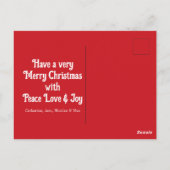 Kerstmis Poinsettia Wreath Red Golden Green Briefkaart (Achterkant)