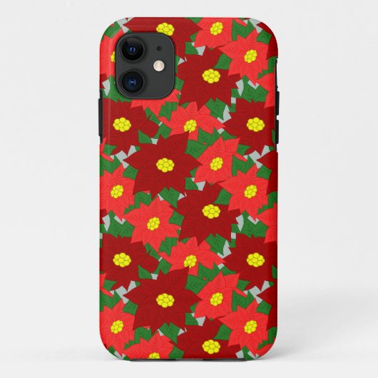 Kerstmis Poinsettias Case-Mate iPhone Case (Achterkant)
