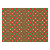 Kerstmis: Poinsettias en sterren op rood en groen Tafelkleed (Voorkant (Horizontaal))