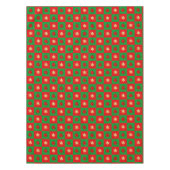 Kerstmis: Poinsettias en sterren op rood en groen Tafelkleed (Voorkant)