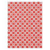 Kerstmis: Poinsettias en sterren op rood en wit Tafelkleed (Voorkant)