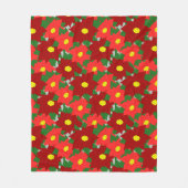 Kerstmis Poinsettias Fleece Deken (Voorkant)