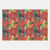 Kerstmis Poinsettias Inpakpapier Vel (Voorkant)