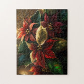 Kerstmis Poinsettias Legpuzzel (Verticaal)