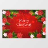 Kerstmis Poinsettias Raamsticker (Vel)