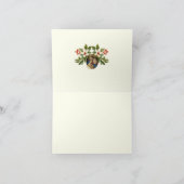 Kerstmis Poinsettias Rozenkrans Maagd Maria Jezus Feestdagen Kaart (Binnen)