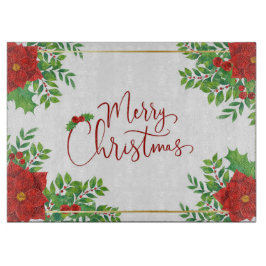 Kerstmis Poinsettias Snijplank