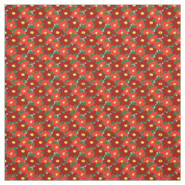 Kerstmis Poinsettias Stof