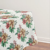 Kerstmis Poinsettias Tafelkleed (Voorbeeld)