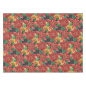 Kerstmis Poinsettias Vakantie Tafelkleed (Voorkant (Horizontaal))