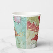 Kerstmis Pointsetta Papieren Bekers (Rechts)